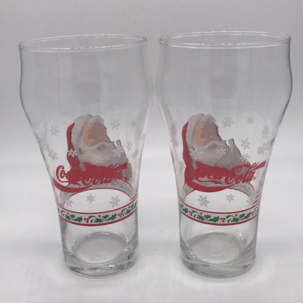 Coca Cola Vintage Santa Glasses - Picture 2 of 6